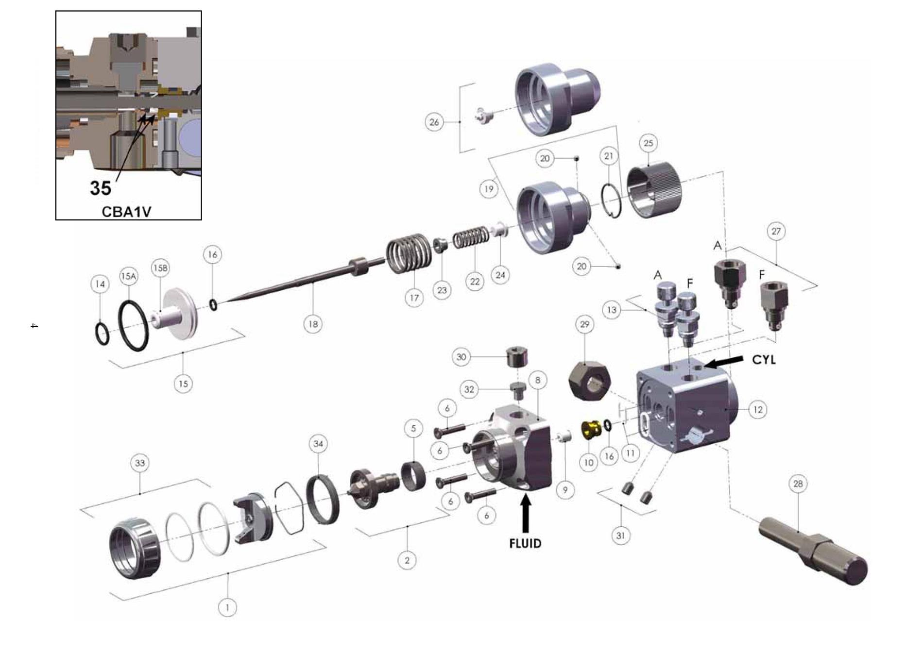 Установочный винт м5, 8 длинный. (№31) для краскопультов DeVilbiss Cobra 1 – Automatic Spray Gun